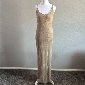 Elegant Tan Maxi Dress from Fashion on Earth large